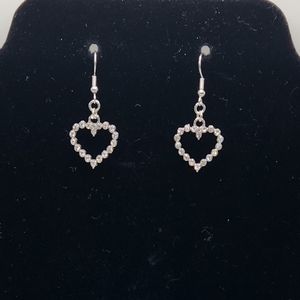 Sparkly Heart Rhinestone Earrings